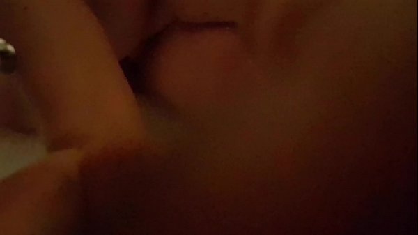 British Bbw masturbates with suction dildo in bath