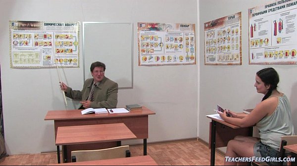 Russian teacher and schoolgirl.