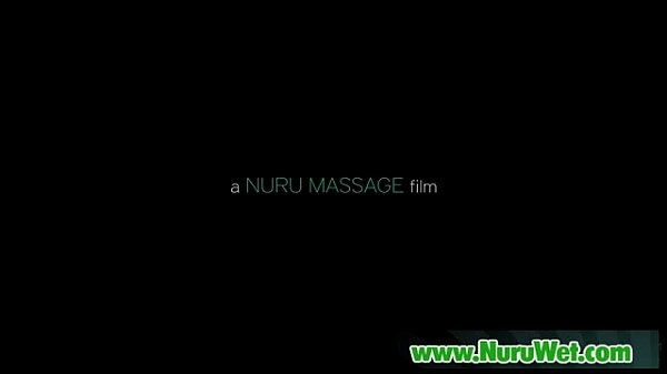 Slippery massage with nuru gel from asian sexy …