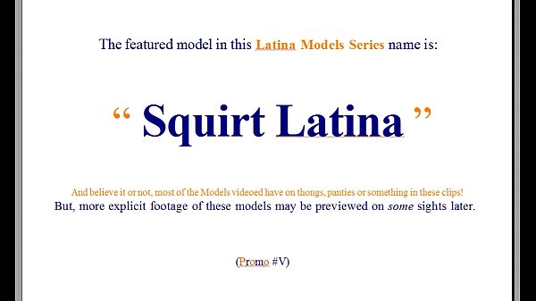 5th Latin Models Series fetrn Latin Squirt