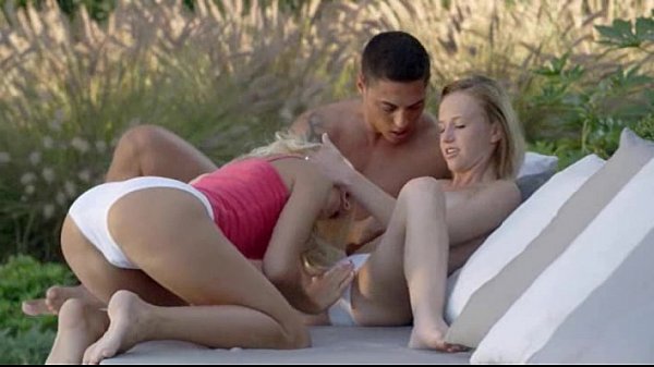 bewitching threesome with two blondes