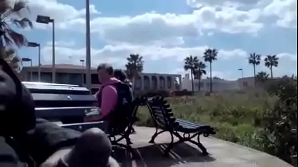 Dickflash to couple of matures in the park !